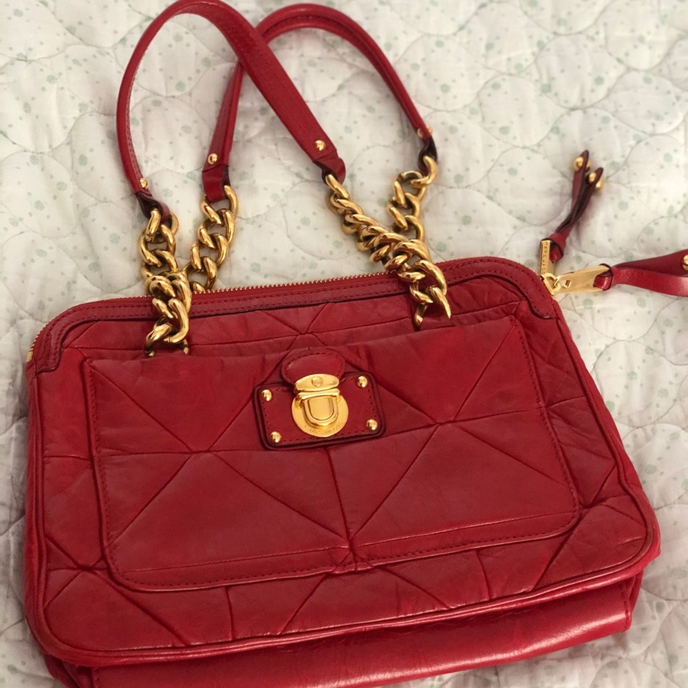 Marc Jacobs red leather bag
